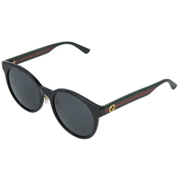 Gucci Round Frame Sunglasses Black Grey Lens - Picture 3 of 16